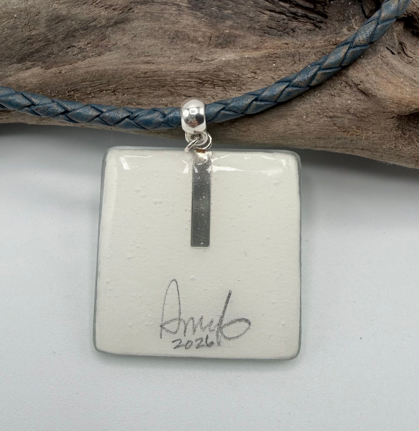 Watercolor Mountain Scene Necklace