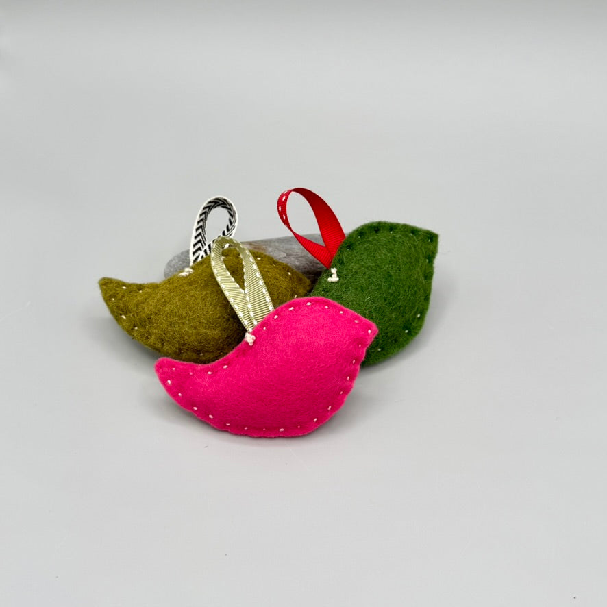 Felted Bird Ornament