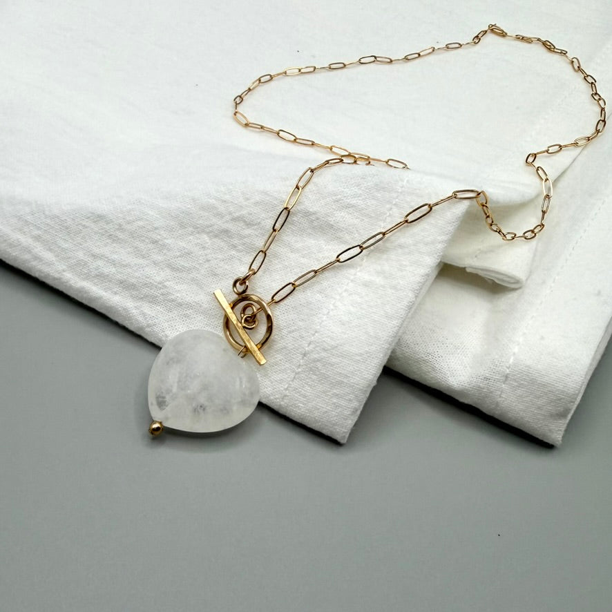 Toggle Quartz Heart Pendant