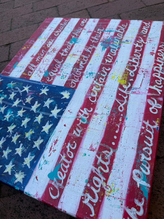 With Justice and Liberty Painting