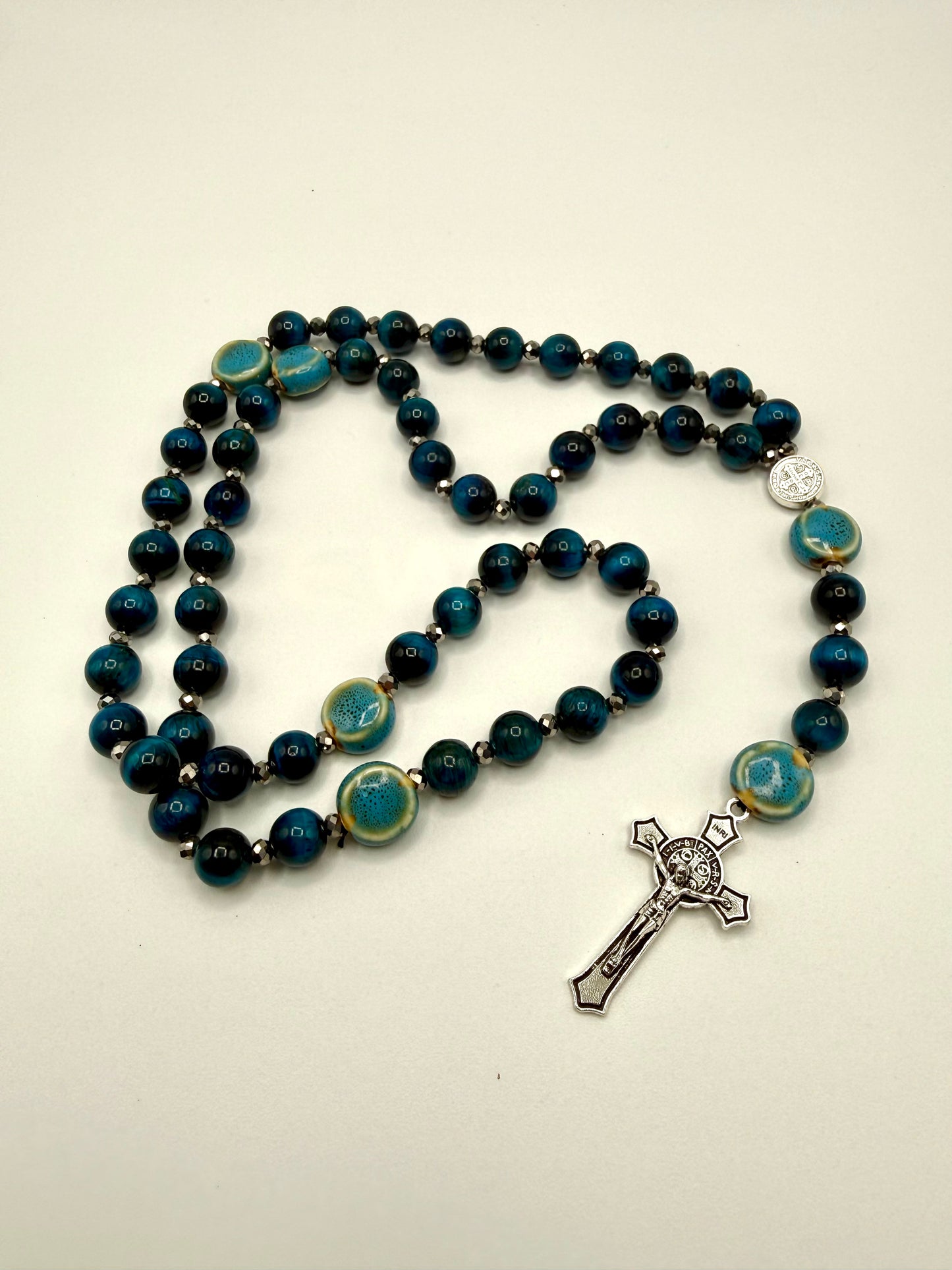 Turquoise Cats Eye Rosary