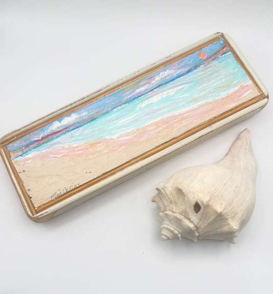 Long Beach Painting on Wood