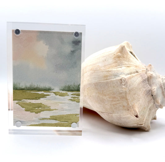 Marsh - Tiny Framed Watercolor