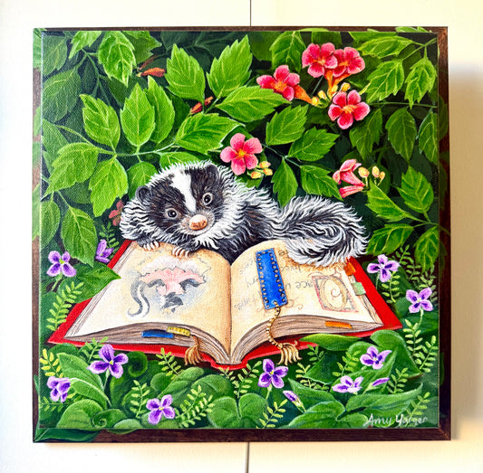 Pretty Princess Skunk Painting