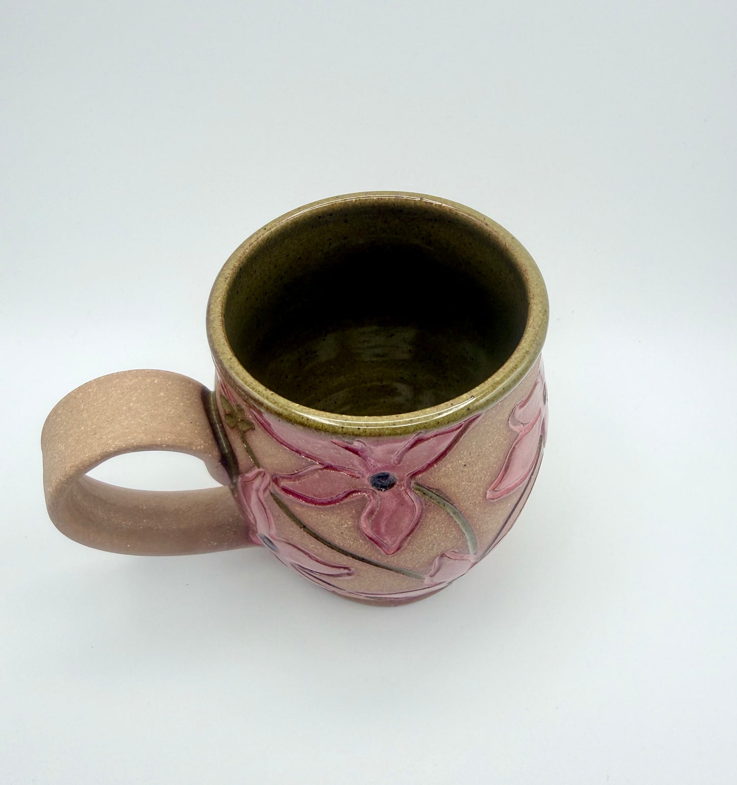 Pink Floral 'Naked' Mug