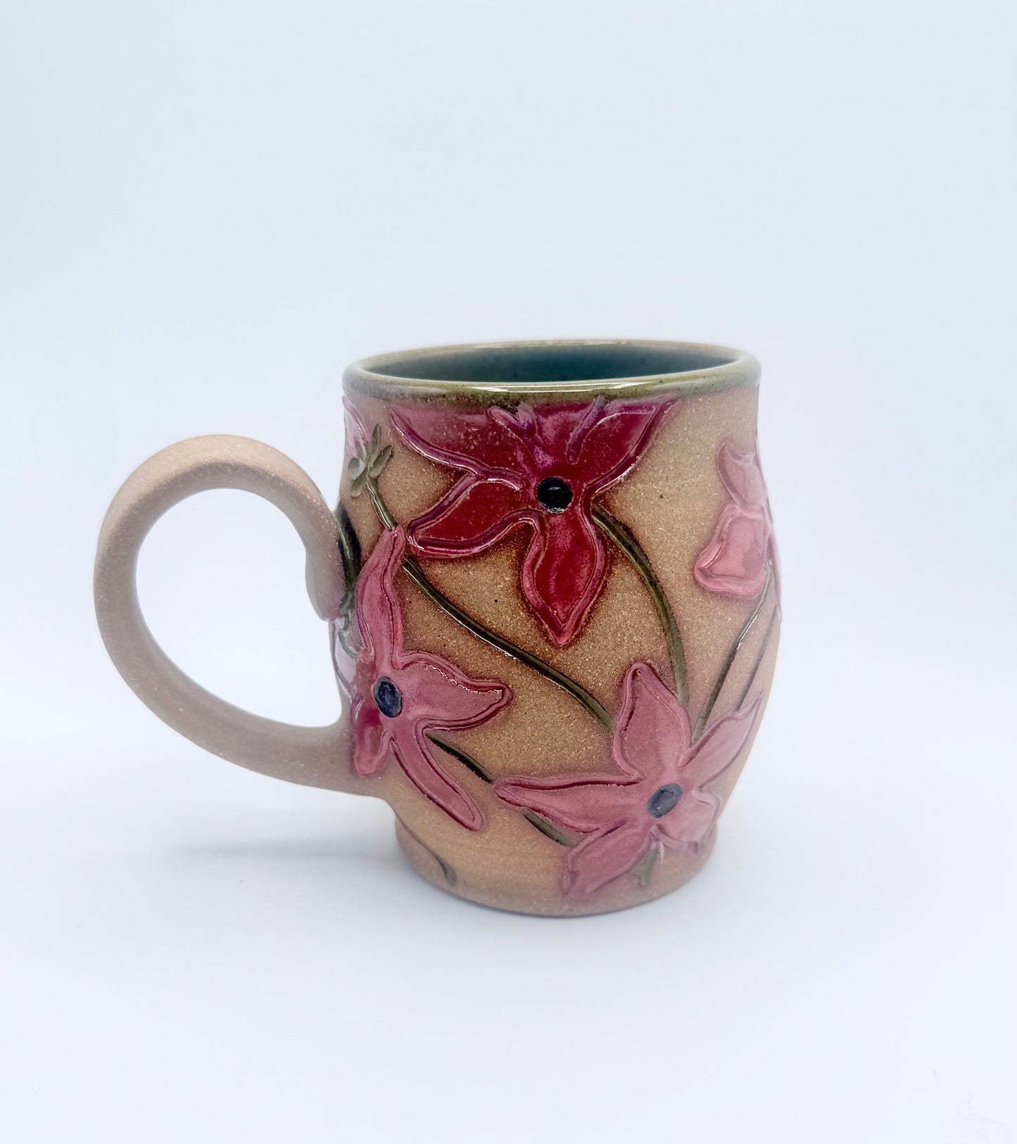 Pink Floral 'Naked' Mug