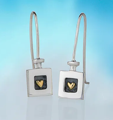 Heart of Gold Drop Earrings