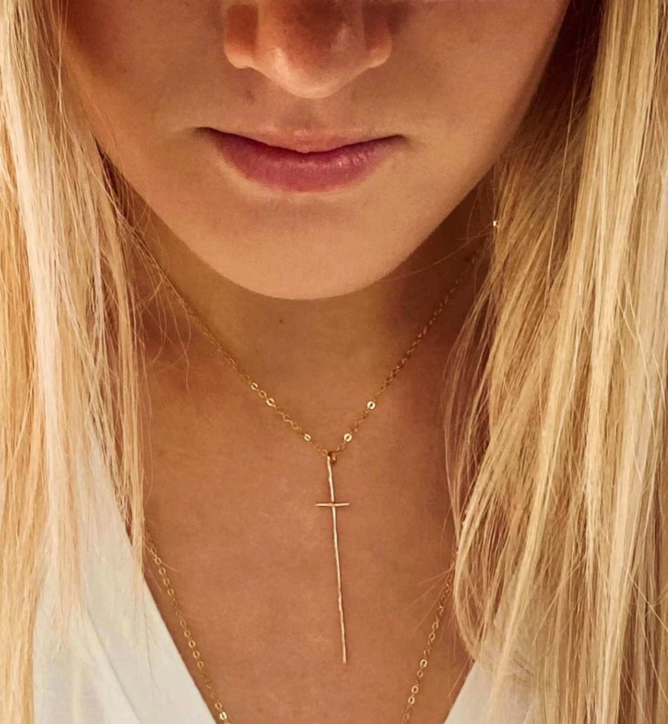 Long Cross Necklace