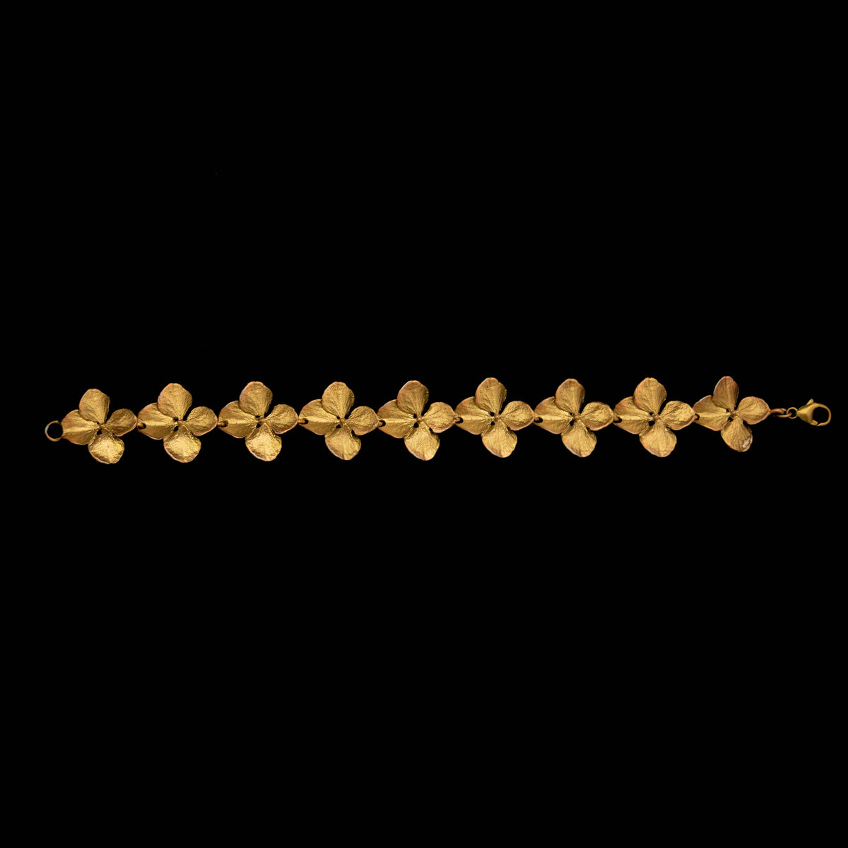 Cast Bronze Hydrangea Bracelet