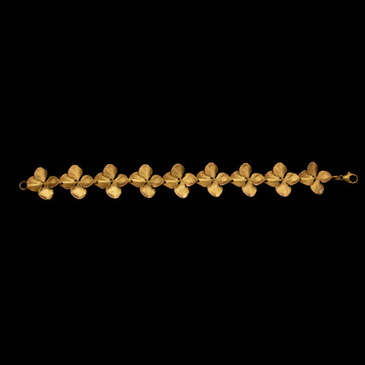Cast Bronze Hydrangea Bracelet