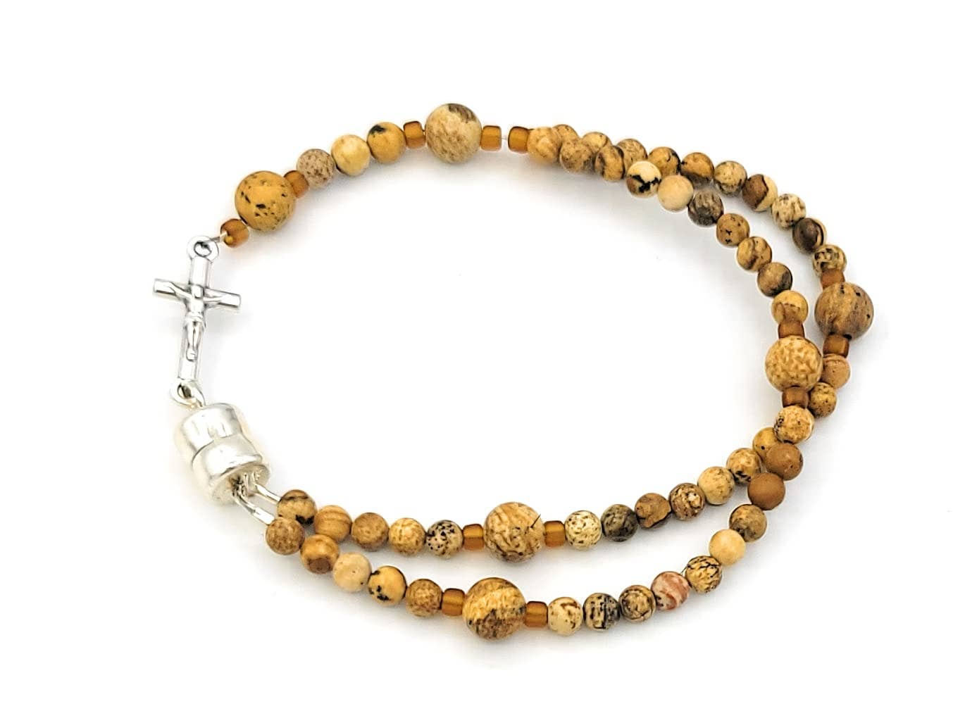 Wrist Rosary Men's Picture Jasper