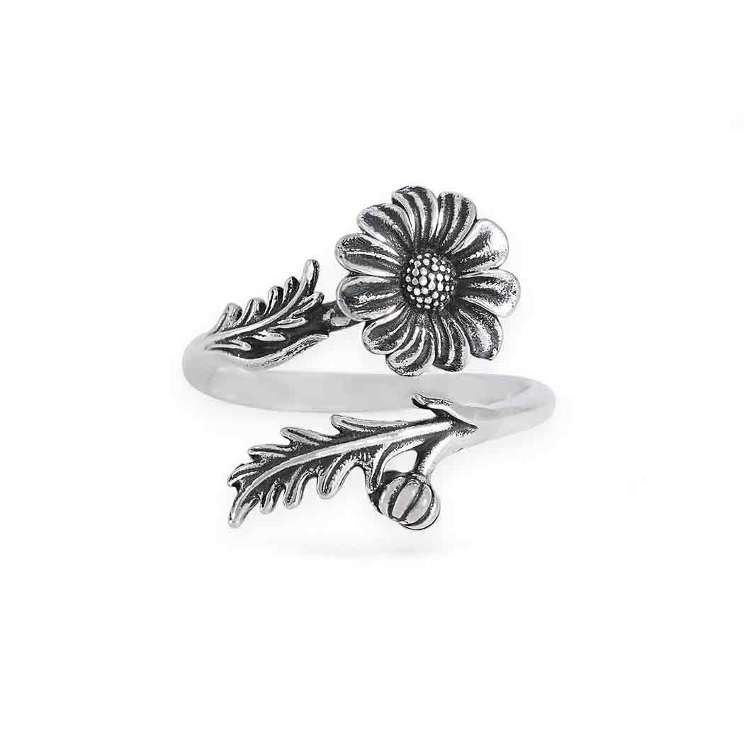 Adjustable Birth Flower Rings: Bronze / November - Chrysanthemum