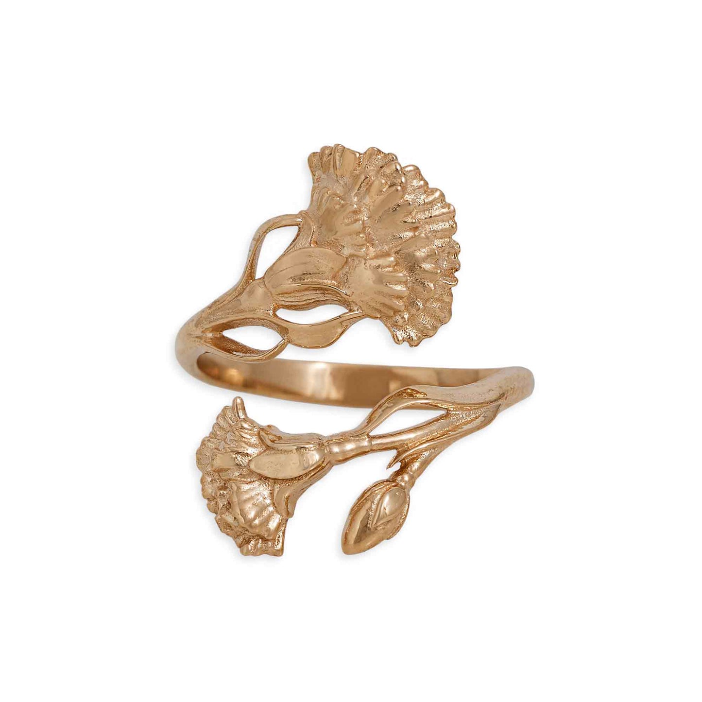 Adjustable Birth Flower Rings: Bronze / November - Chrysanthemum