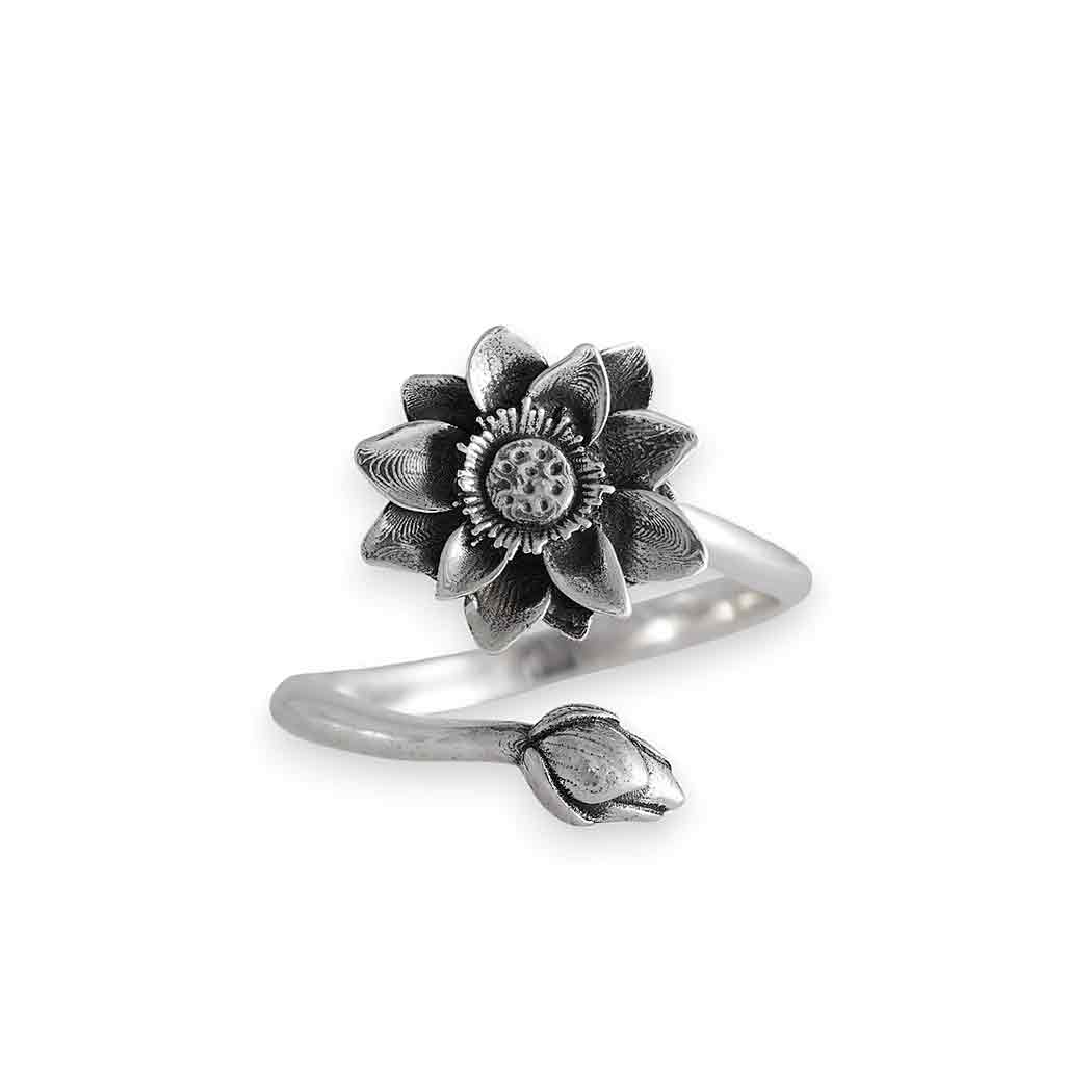 Adjustable Birth Flower Rings: Bronze / November - Chrysanthemum