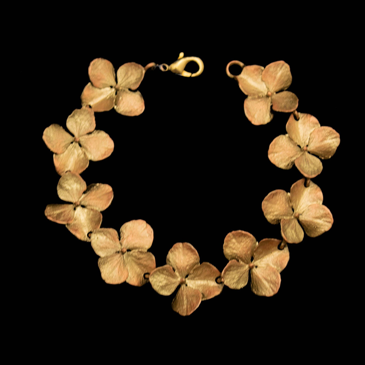 Cast Bronze Hydrangea Bracelet
