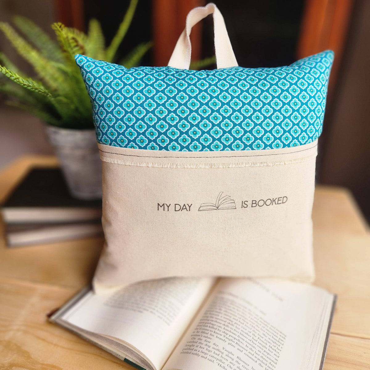 'My Day is Booked' Reading Pillow