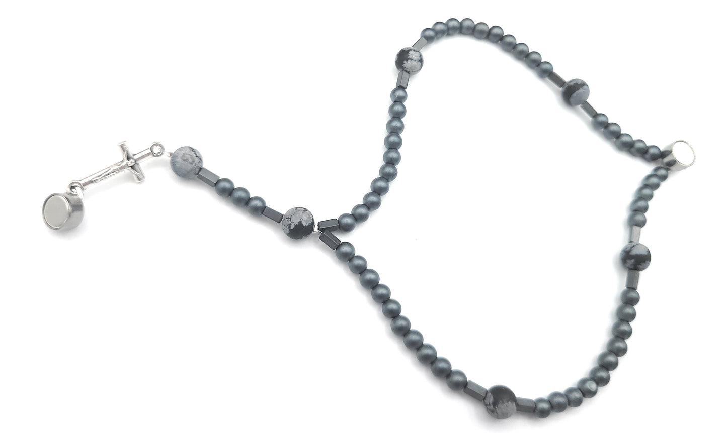 Men's Wrist Rosary Matte Hematite