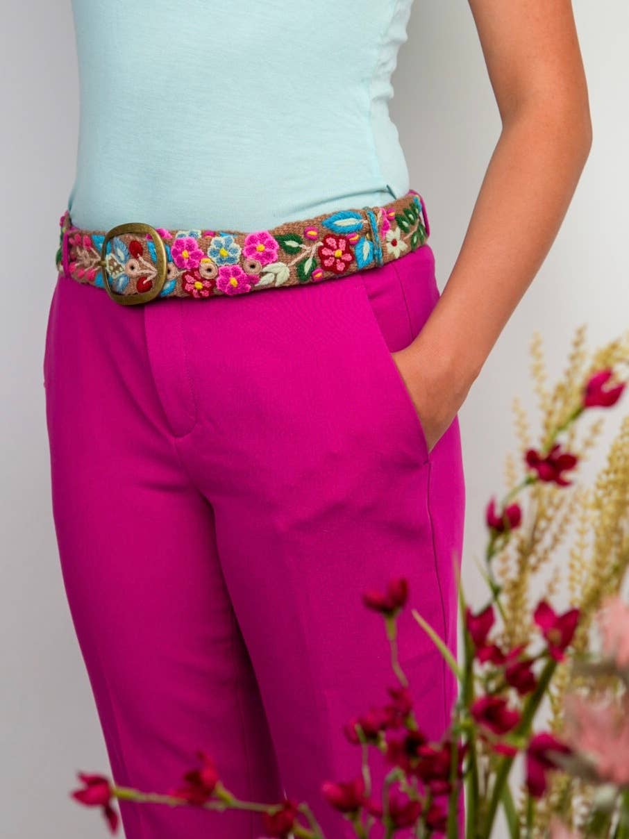 Mocha Mouse Wildberry Embroidery Belt