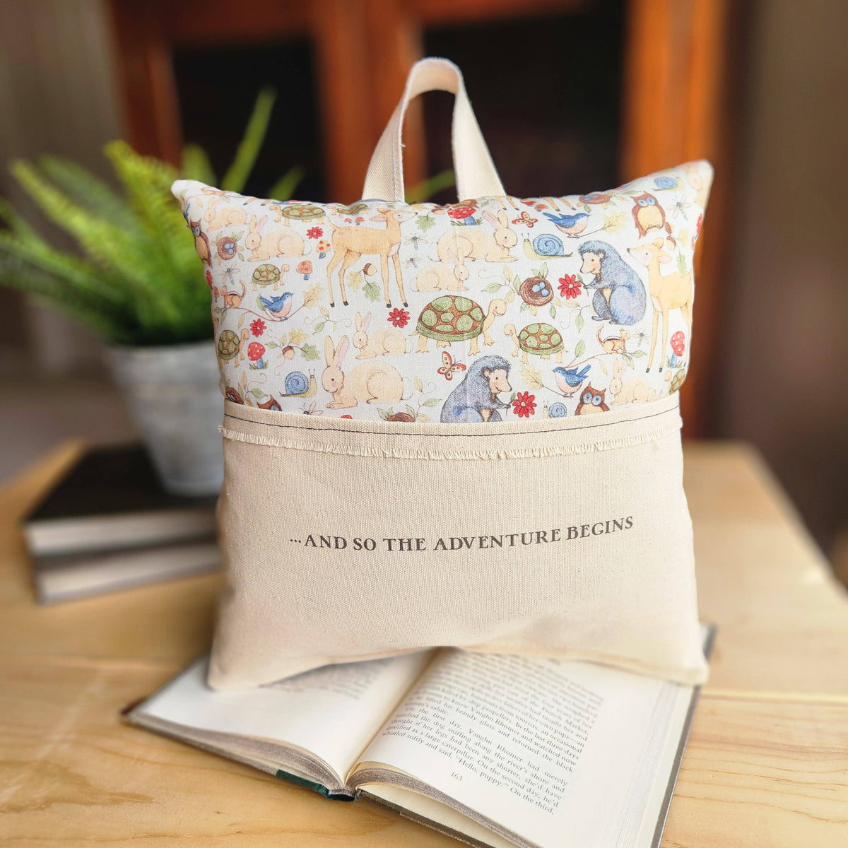 'And So the Adventure Begins'  Reading Pillow