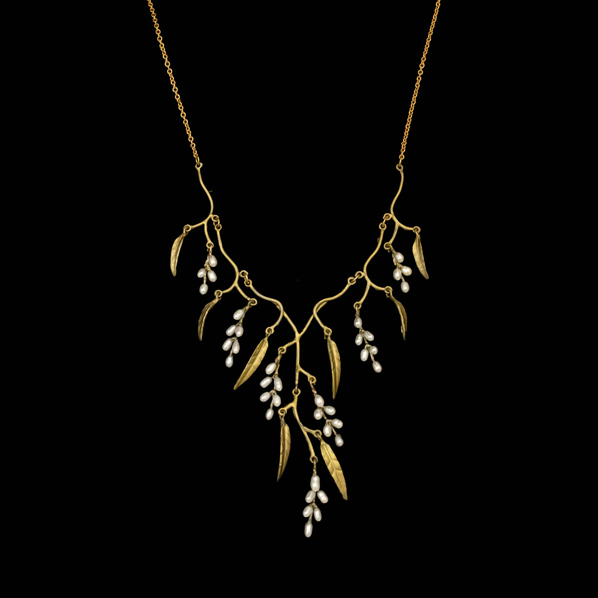 Weeping Willow Statement Necklace - 16" Adj.