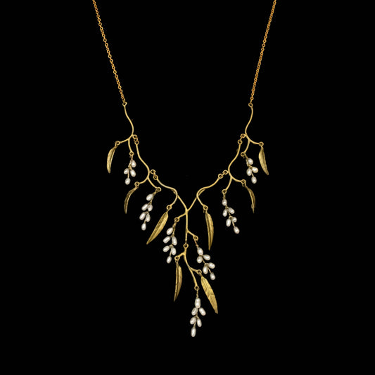 Weeping Willow Statement Necklace - 16" Adj.