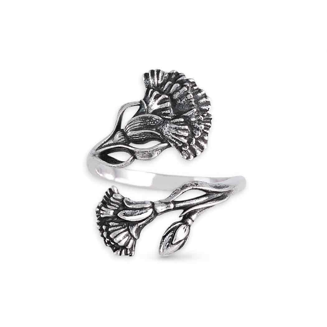 Adjustable Birth Flower Rings: Bronze / November - Chrysanthemum
