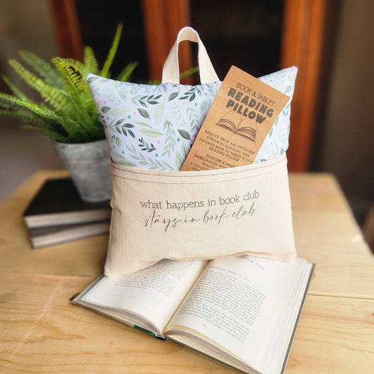 'What Happens at Book Club'  Reading Pillow